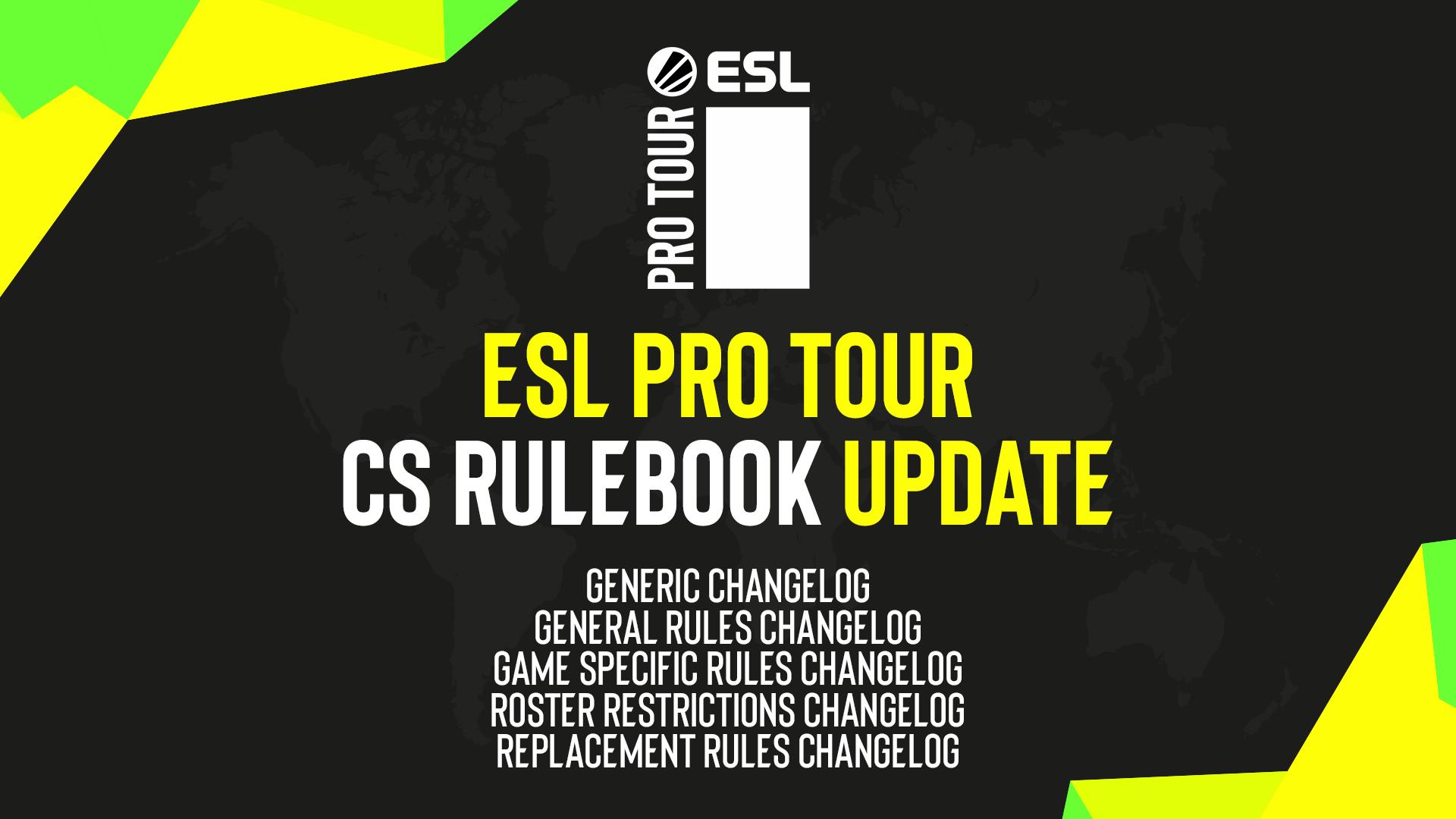 ESL Pro Tour 2023 Rule Book Update